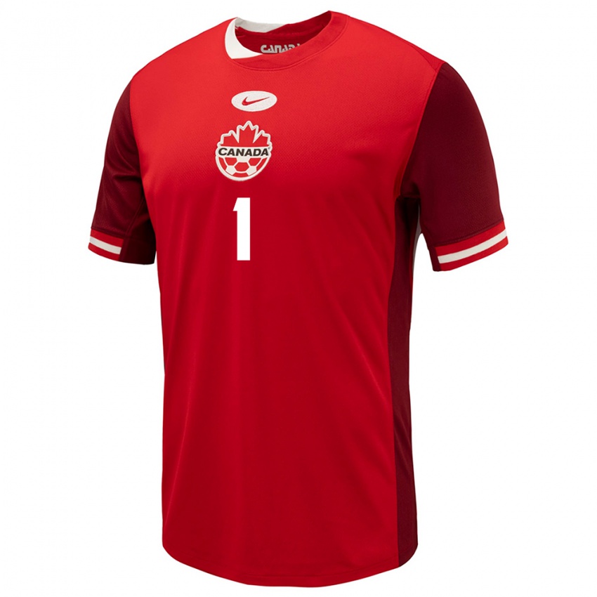 Hombre Camiseta Canadá Ben Alexander #1 Rojo 1ª Equipación 24-26 La Camisa Argentina