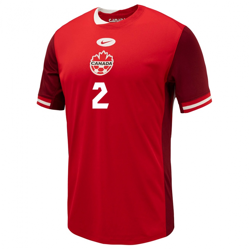 Hombre Camiseta Canadá Allysha Chapman #2 Rojo 1ª Equipación 24-26 La Camisa Argentina