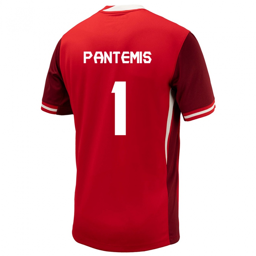 Hombre Camiseta Canadá James Pantemis #1 Rojo 1ª Equipación 24-26 La Camisa Argentina