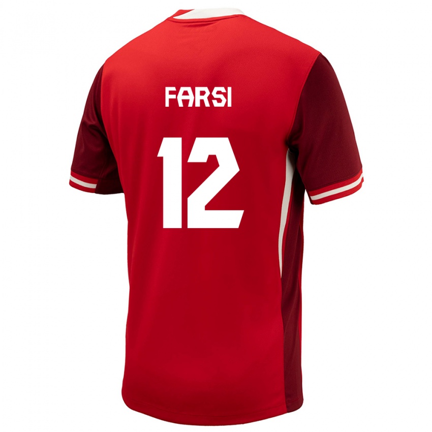 Hombre Camiseta Canadá Mohamed Farsi #12 Rojo 1ª Equipación 24-26 La Camisa Argentina