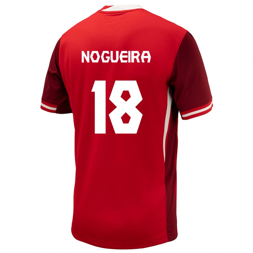 Hombre Camiseta Canadá Matthew Nogueira #18 Rojo 1ª Equipación 24-26 La Camisa Argentina