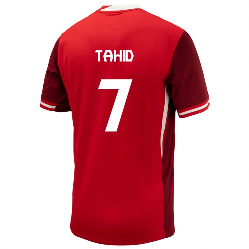 Hombre Camiseta Canadá Taryck Tahid #7 Rojo 1ª Equipación 24-26 La Camisa Argentina