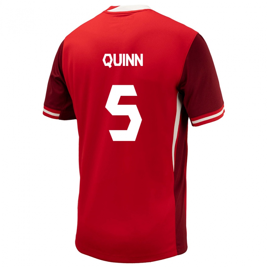 Hombre Camiseta Canadá Quinn #5 Rojo 1ª Equipación 24-26 La Camisa Argentina