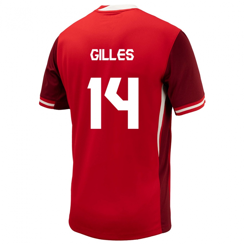 Hombre Camiseta Canadá Vanessa Gilles #14 Rojo 1ª Equipación 24-26 La Camisa Argentina