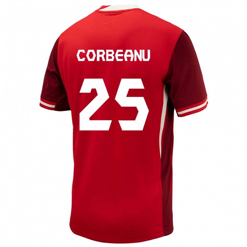 Hombre Camiseta Canadá Theo Corbeanu #25 Rojo 1ª Equipación 24-26 La Camisa Argentina