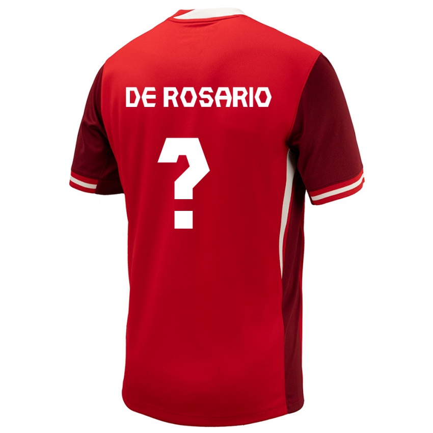 Hombre Camiseta Canadá Adisa De Rosario #0 Rojo 1ª Equipación 24-26 La Camisa Argentina