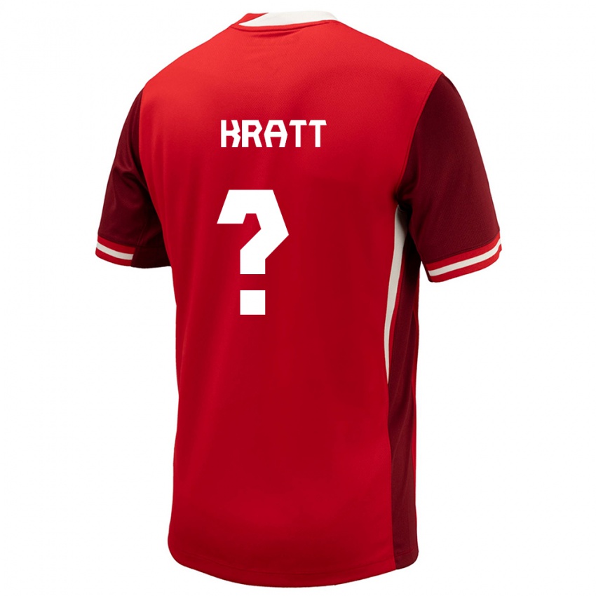 Hombre Camiseta Canadá Ronan Kratt #0 Rojo 1ª Equipación 24-26 La Camisa Argentina