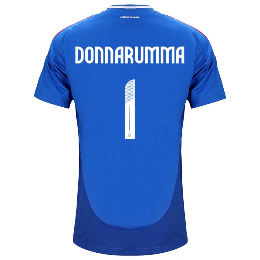 Hombre Camiseta Italia Gianluigi Donnarumma #1 Azul 1ª Equipación 24-26 La Camisa Argentina