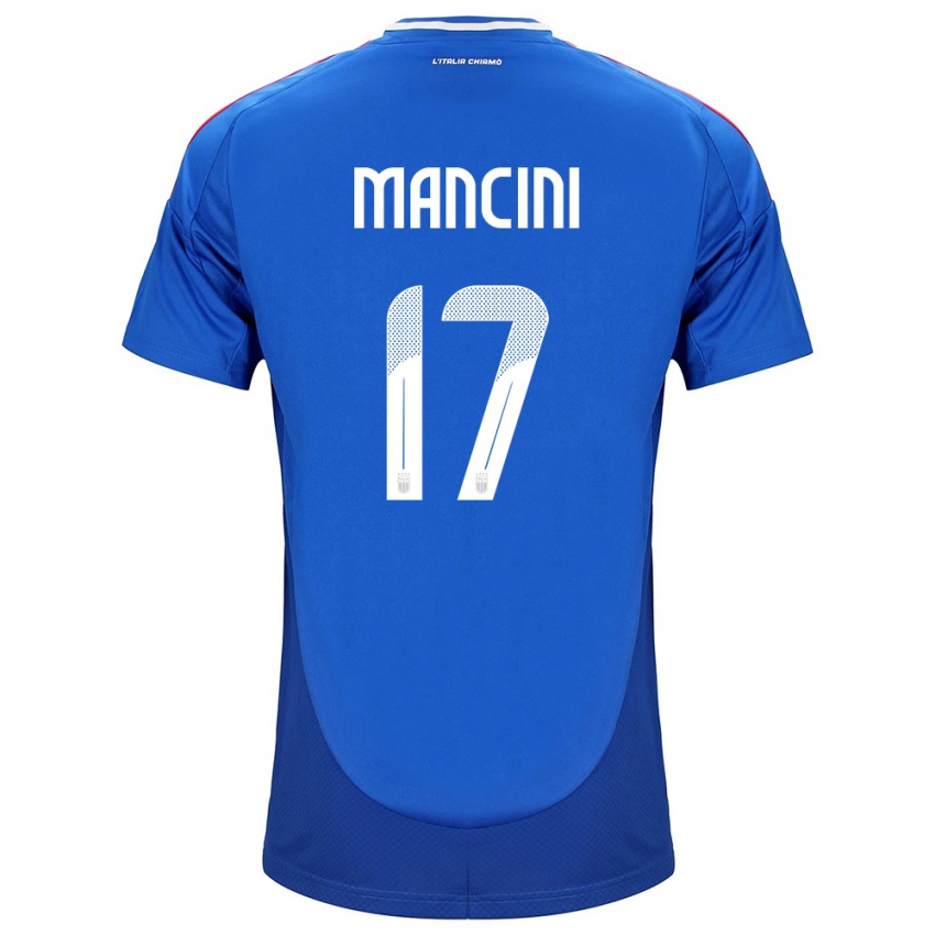 Hombre Camiseta Italia Gianluca Mancini #17 Azul 1ª Equipación 24-26 La Camisa Argentina