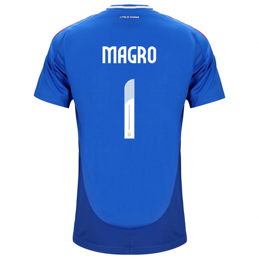 Hombre Camiseta Italia Federico Magro #1 Azul 1ª Equipación 24-26 La Camisa Argentina