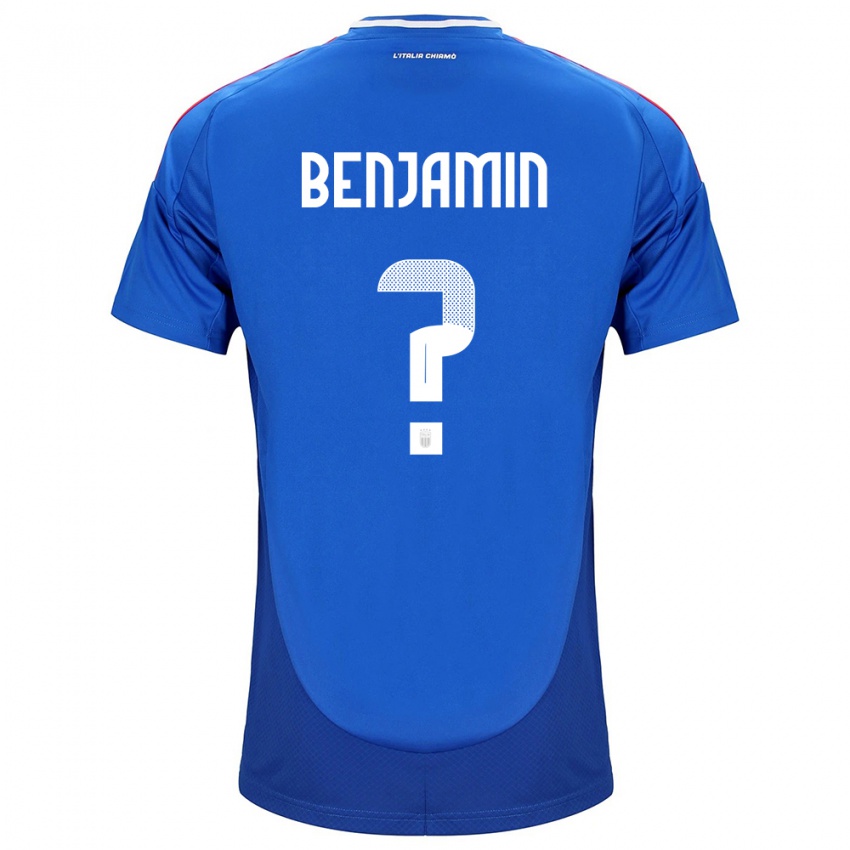 Hombre Camiseta Italia Emanuel Benjamin #0 Azul 1ª Equipación 24-26 La Camisa Argentina