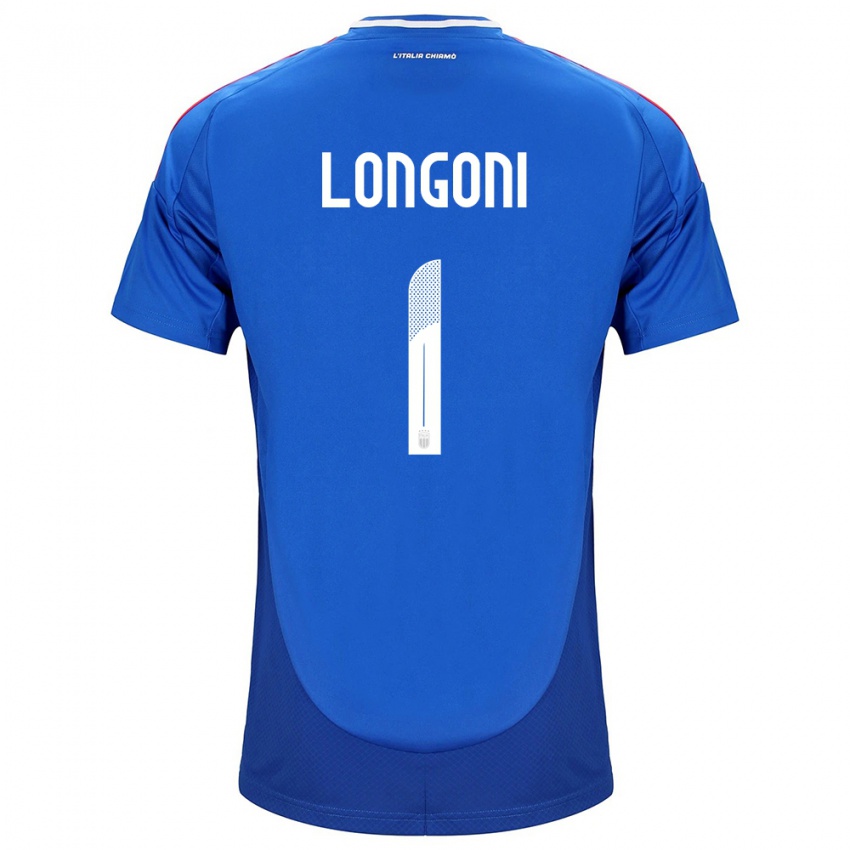 Hombre Camiseta Italia Alessandro Longoni #1 Azul 1ª Equipación 24-26 La Camisa Argentina