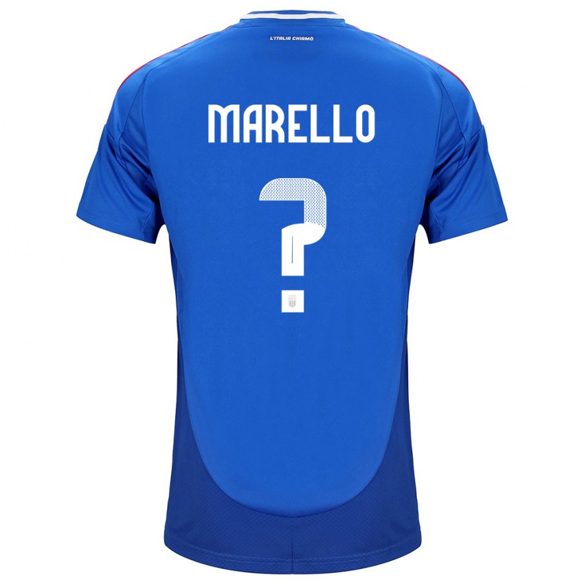 Hombre Camiseta Italia Mattia Marello #0 Azul 1ª Equipación 24-26 La Camisa Argentina