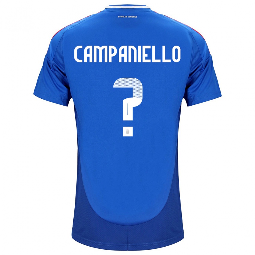 Hombre Camiseta Italia Thomas Campaniello #0 Azul 1ª Equipación 24-26 La Camisa Argentina