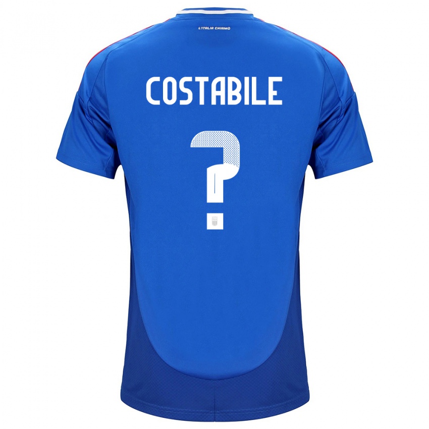 Hombre Camiseta Italia Cristian Costabile #0 Azul 1ª Equipación 24-26 La Camisa Argentina