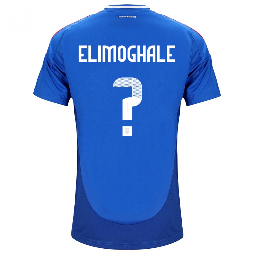 Hombre Camiseta Italia Destiny Elimoghale #0 Azul 1ª Equipación 24-26 La Camisa Argentina