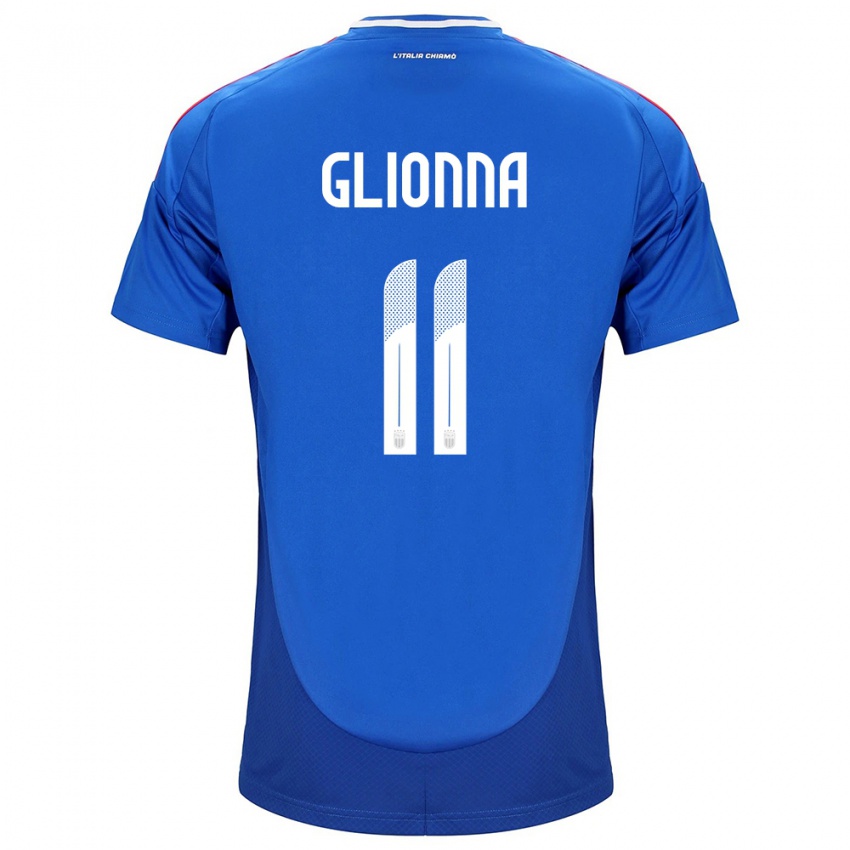 Hombre Camiseta Italia Benedetta Glionna #11 Azul 1ª Equipación 24-26 La Camisa Argentina