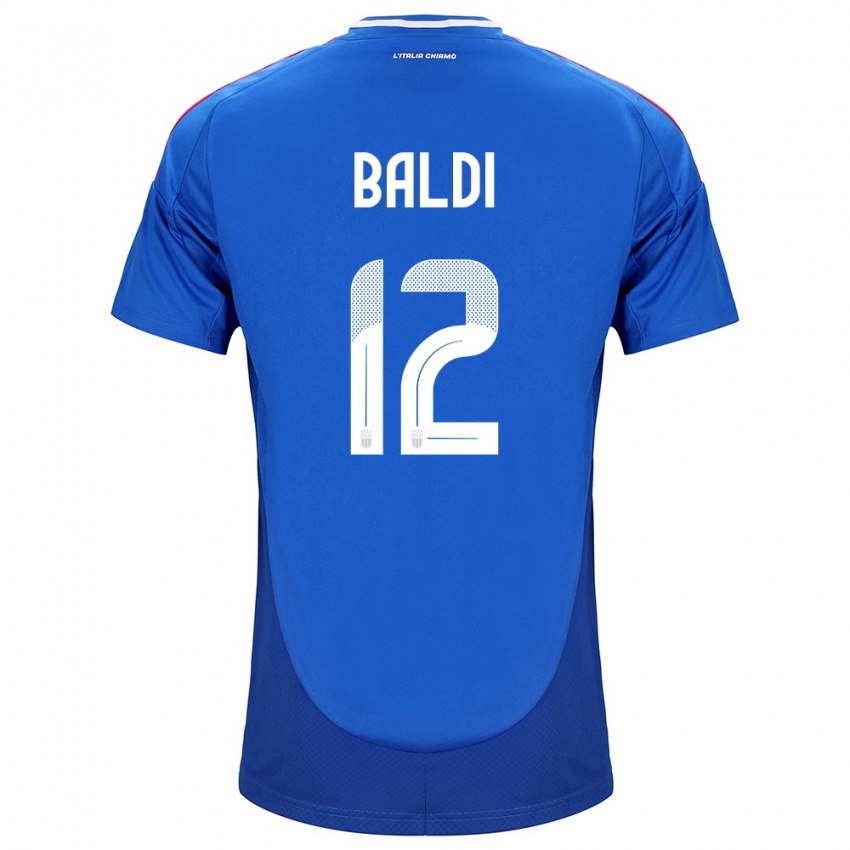 Hombre Camiseta Italia Rachele Baldi #12 Azul 1ª Equipación 24-26 La Camisa Argentina