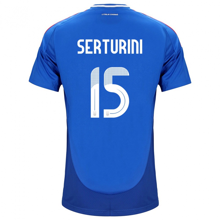 Hombre Camiseta Italia Annamaria Serturini #15 Azul 1ª Equipación 24-26 La Camisa Argentina