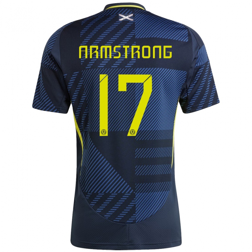 Hombre Camiseta Escocia Stuart Armstrong #17 Azul Oscuro 1ª Equipación 24-26 La Camisa Argentina