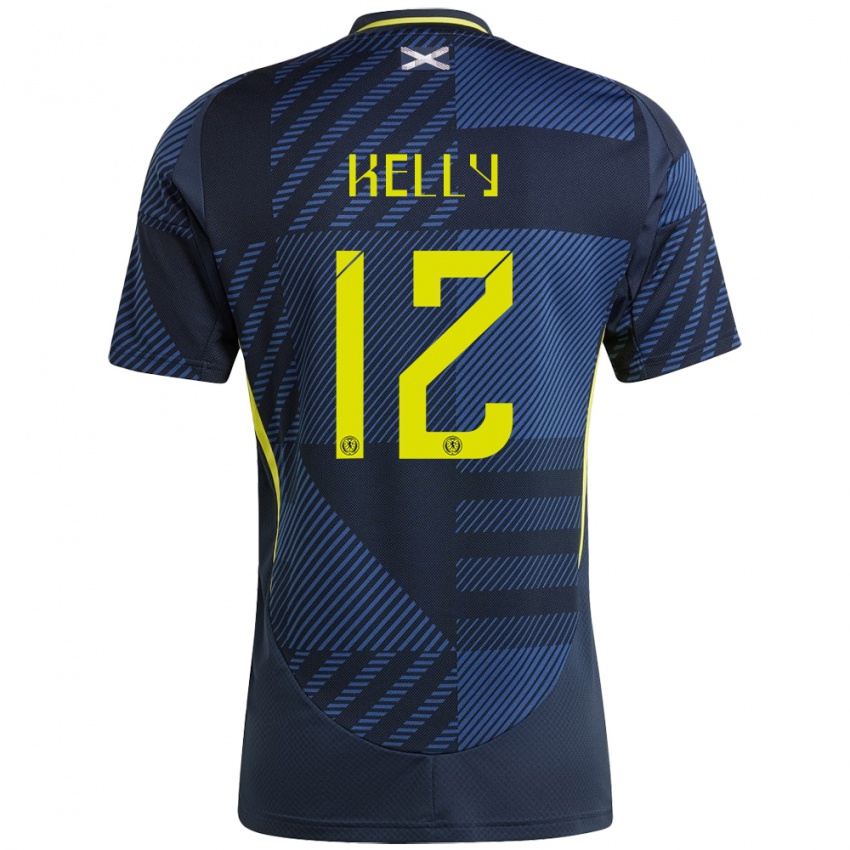 Hombre Camiseta Escocia Liam Kelly #12 Azul Oscuro 1ª Equipación 24-26 La Camisa Argentina