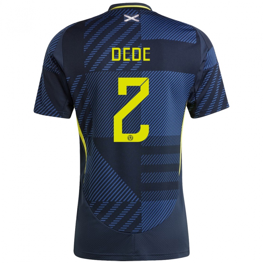 Hombre Camiseta Escocia Josh Dede #2 Azul Oscuro 1ª Equipación 24-26 La Camisa Argentina