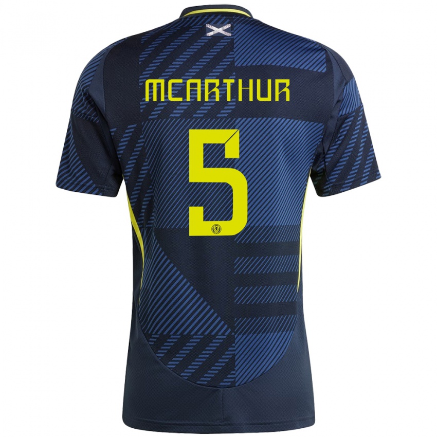 Hombre Camiseta Escocia Charlie Mcarthur #5 Azul Oscuro 1ª Equipación 24-26 La Camisa Argentina