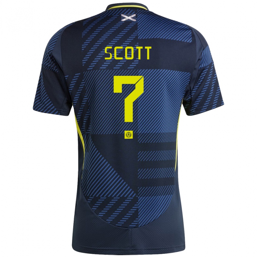 Hombre Camiseta Escocia Cameron Scott #0 Azul Oscuro 1ª Equipación 24-26 La Camisa Argentina
