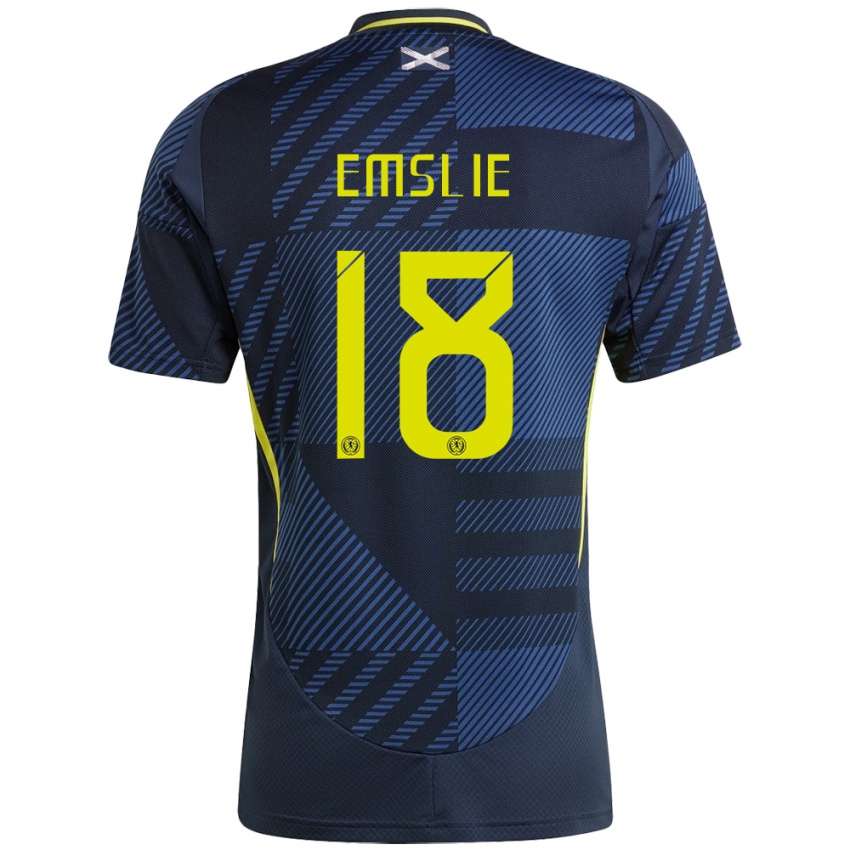 Hombre Camiseta Escocia Claire Emslie #18 Azul Oscuro 1ª Equipación 24-26 La Camisa Argentina