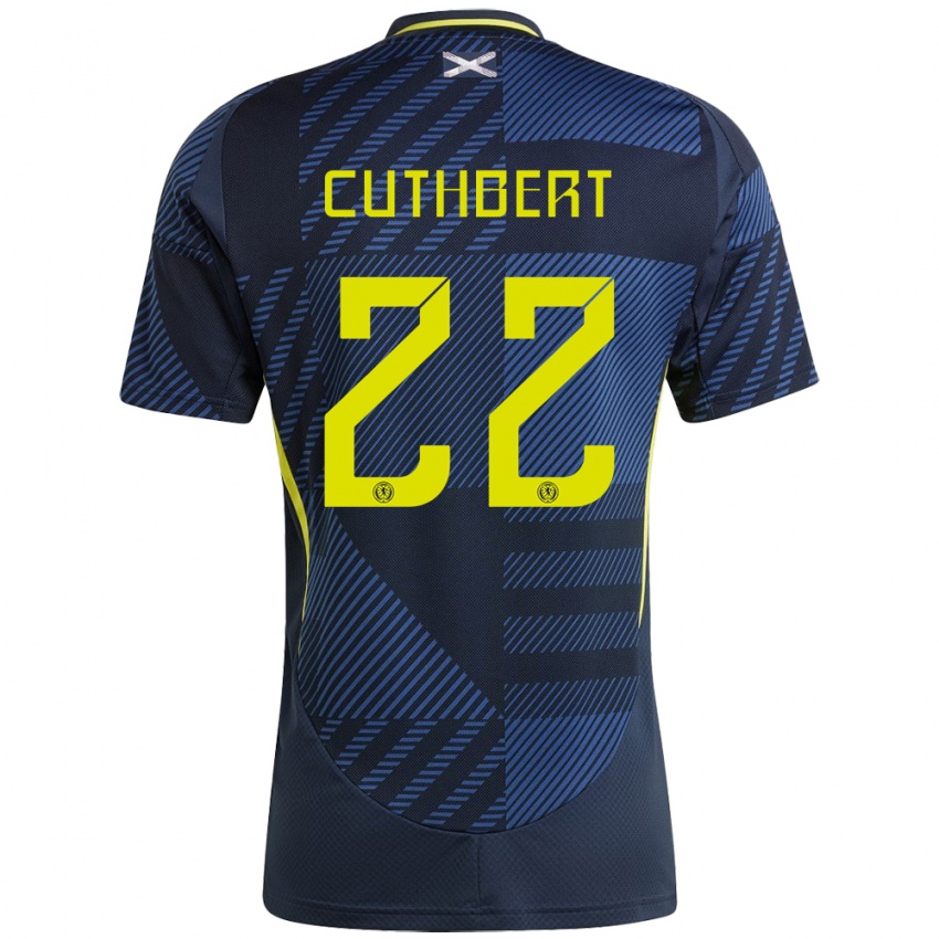 Hombre Camiseta Escocia Erin Cuthbert #22 Azul Oscuro 1ª Equipación 24-26 La Camisa Argentina