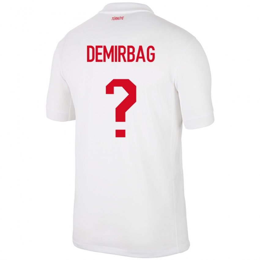 Hombre Camiseta Turquía Ozan Demirbağ #0 Blanco 1ª Equipación 24-26 La Camisa Argentina