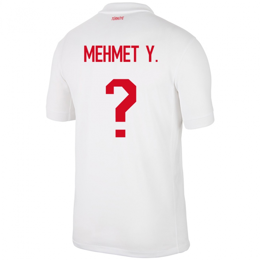 Hombre Camiseta Turquía Mehmet Yildirim #0 Blanco 1ª Equipación 24-26 La Camisa Argentina