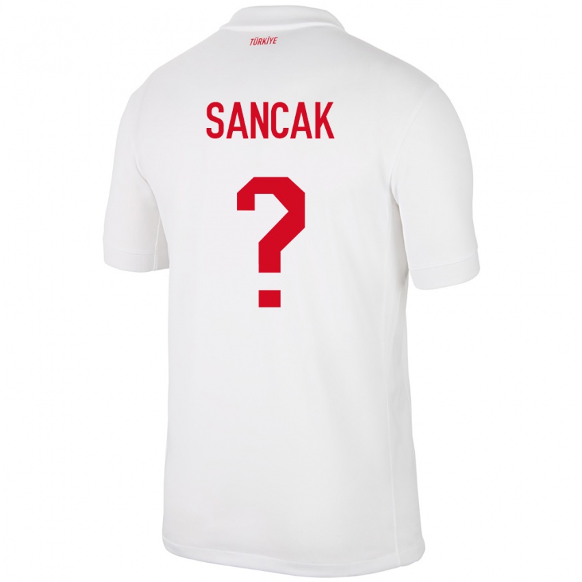 Hombre Camiseta Turquía Tolga Sancak #0 Blanco 1ª Equipación 24-26 La Camisa Argentina