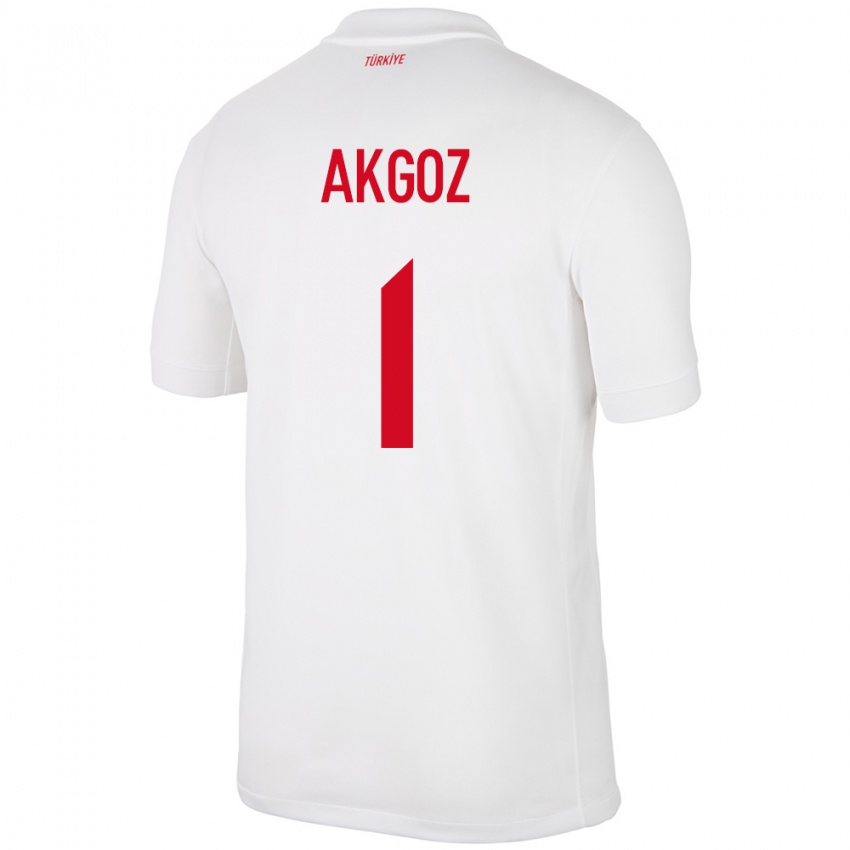 Hombre Camiseta Turquía Selda Akgöz #1 Blanco 1ª Equipación 24-26 La Camisa Argentina