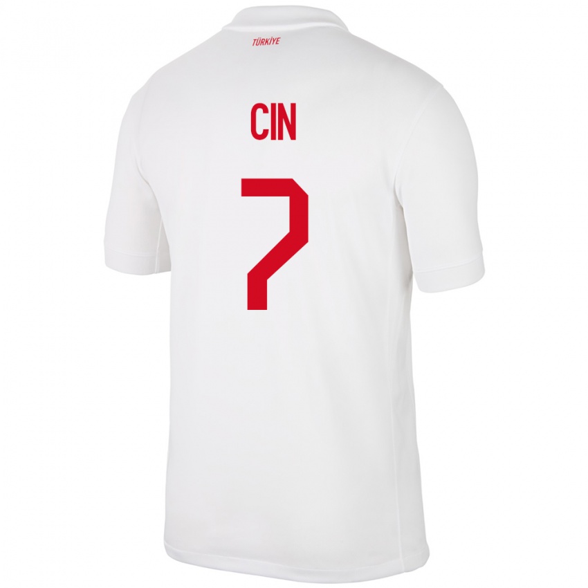 Hombre Camiseta Turquía Miray Cin #7 Blanco 1ª Equipación 24-26 La Camisa Argentina