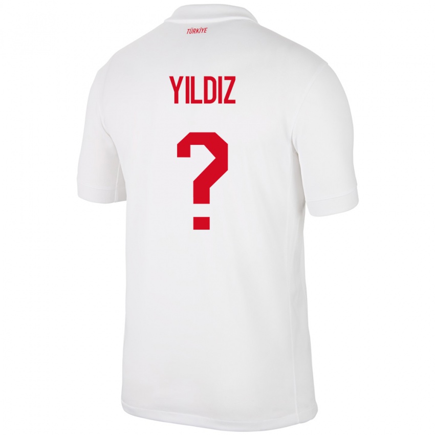 Hombre Camiseta Turquía Mine Yıldız #0 Blanco 1ª Equipación 24-26 La Camisa Argentina