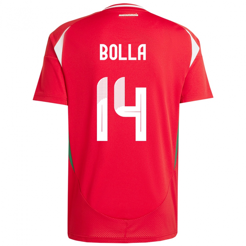 Hombre Camiseta Hungría Bendegúz Bolla #14 Rojo 1ª Equipación 24-26 La Camisa Argentina