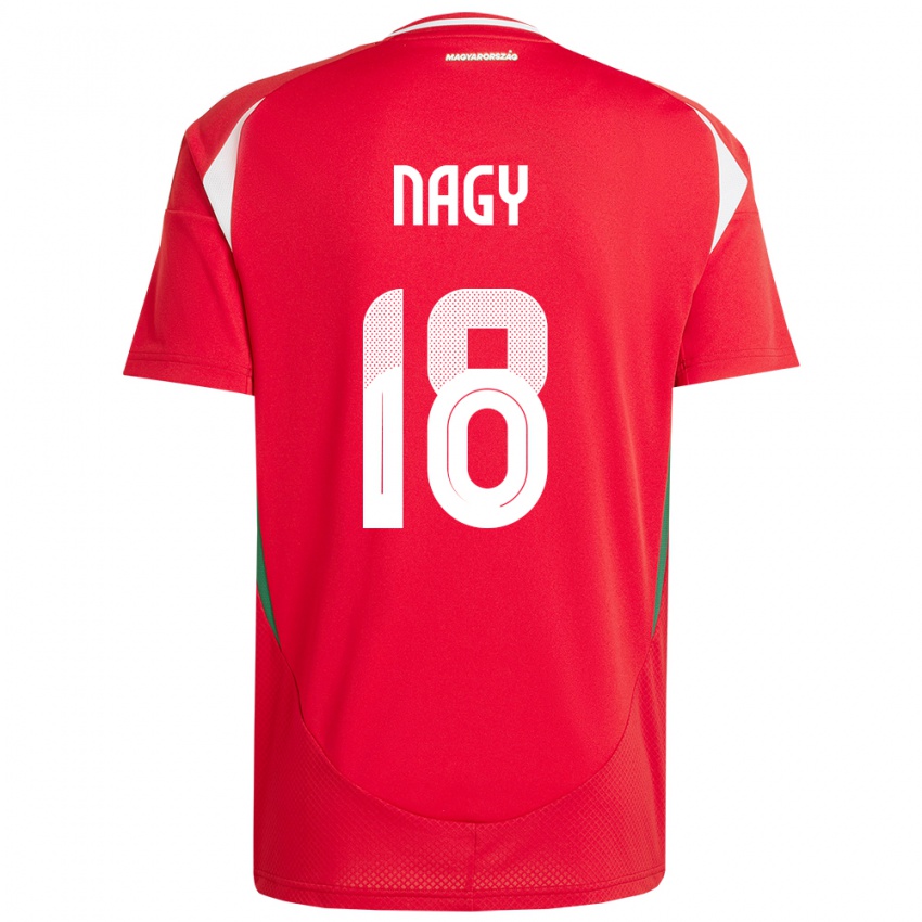 Hombre Camiseta Hungría Zsolt Nagy #18 Rojo 1ª Equipación 24-26 La Camisa Argentina