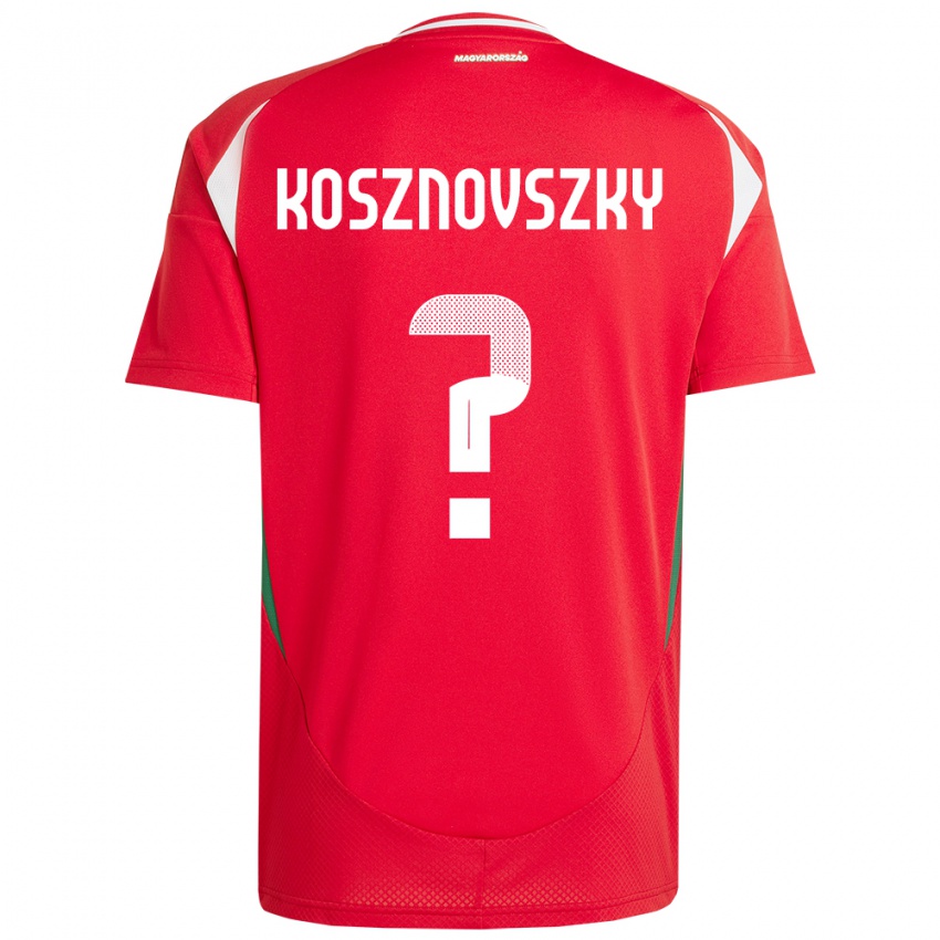 Hombre Camiseta Hungría Márk Kosznovszky #0 Rojo 1ª Equipación 24-26 La Camisa Argentina