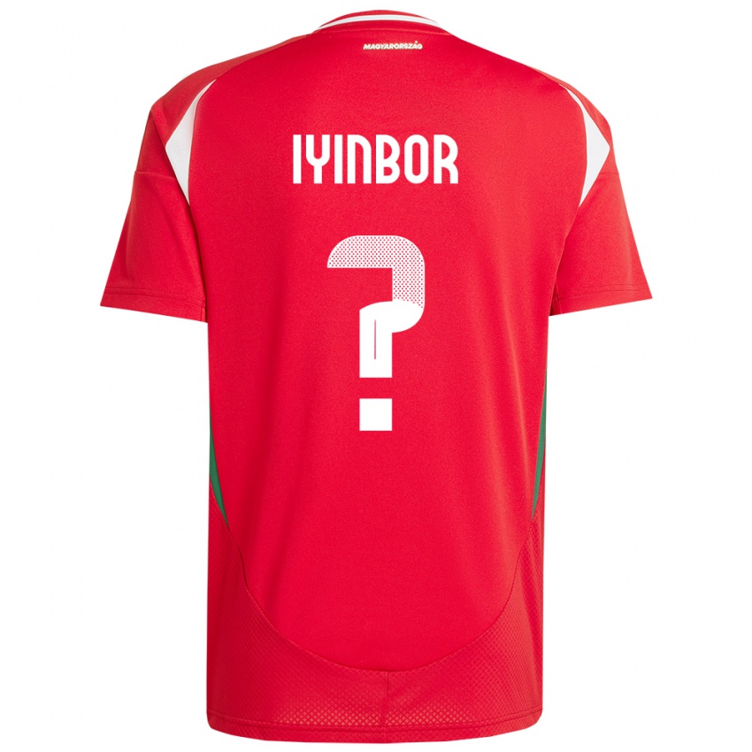 Hombre Camiseta Hungría Patrick Iyinbor #0 Rojo 1ª Equipación 24-26 La Camisa Argentina