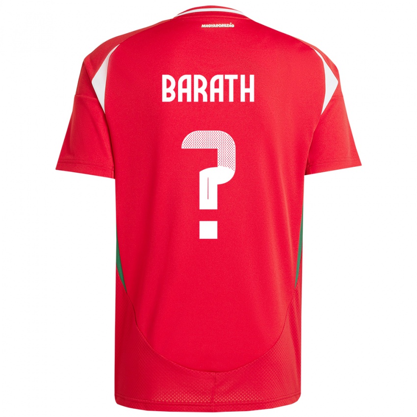 Hombre Camiseta Hungría Péter Baráth #0 Rojo 1ª Equipación 24-26 La Camisa Argentina