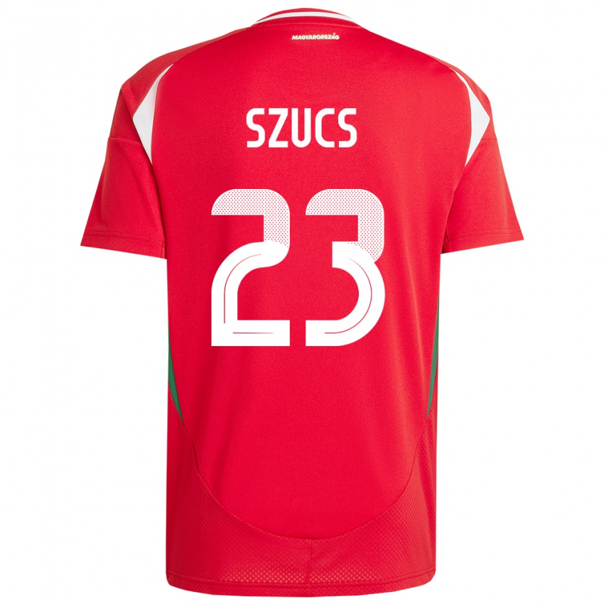 Hombre Camiseta Hungría Tamás Szűcs #23 Rojo 1ª Equipación 24-26 La Camisa Argentina