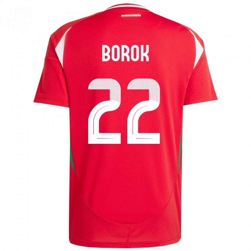 Hombre Camiseta Hungría Dorina Borók #22 Rojo 1ª Equipación 24-26 La Camisa Argentina