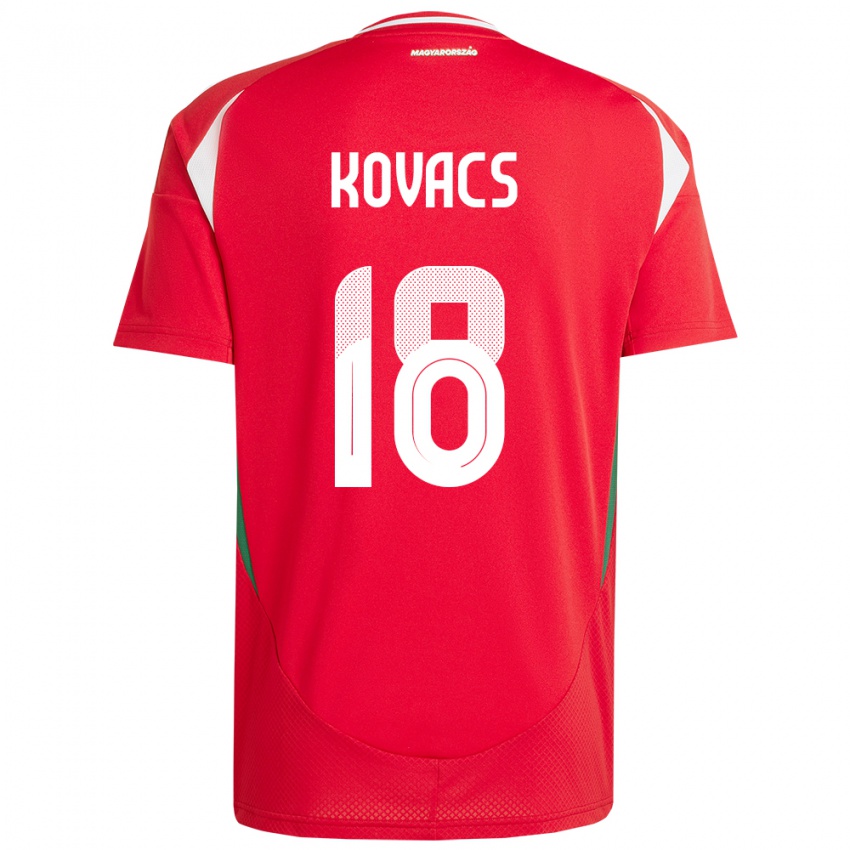 Hombre Camiseta Hungría Laura Kovács #18 Rojo 1ª Equipación 24-26 La Camisa Argentina