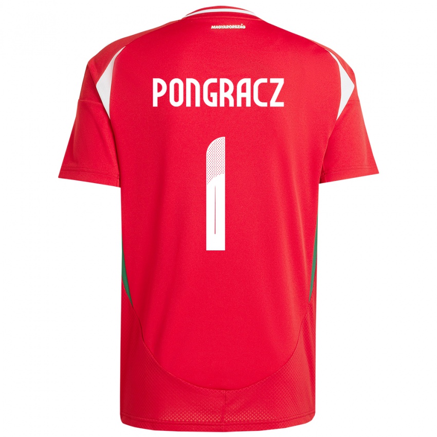 Hombre Camiseta Hungría Agness Pongracz #1 Rojo 1ª Equipación 24-26 La Camisa Argentina