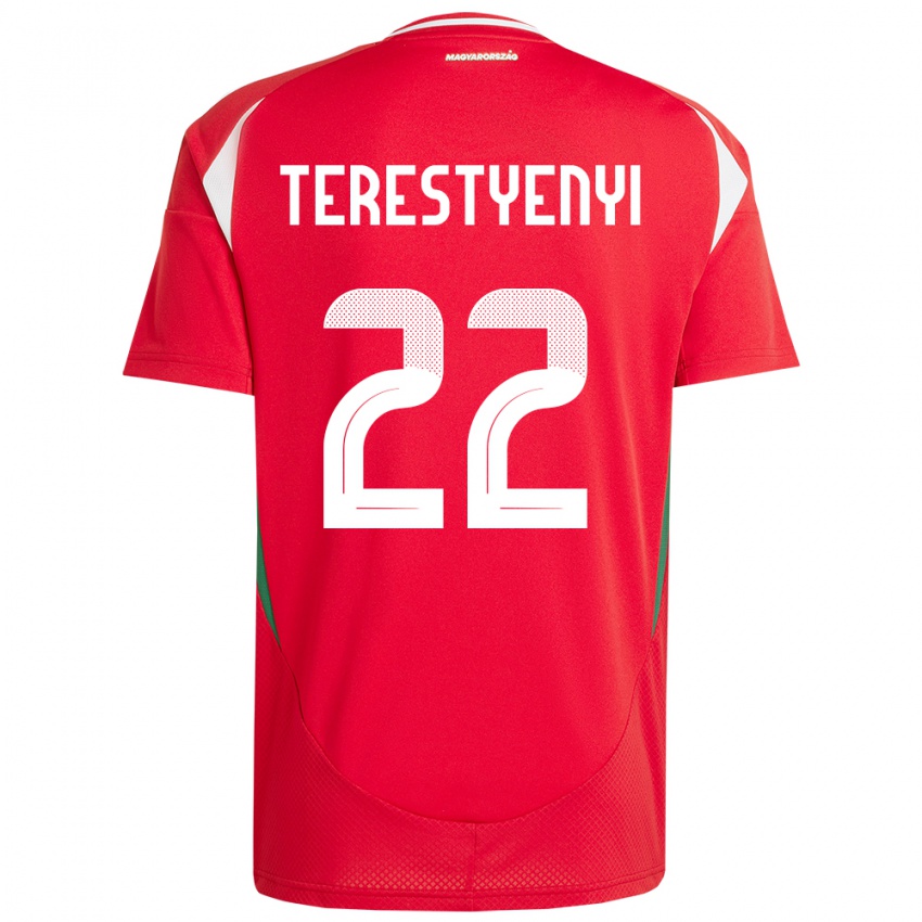 Hombre Camiseta Hungría Anna Terestyényi #22 Rojo 1ª Equipación 24-26 La Camisa Argentina