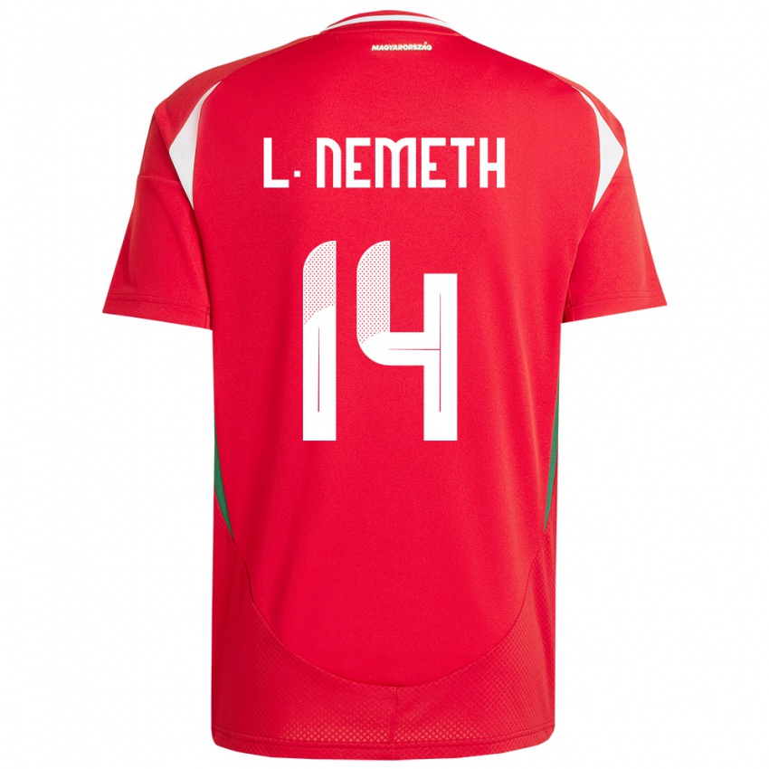 Hombre Camiseta Hungría Loretta Németh #14 Rojo 1ª Equipación 24-26 La Camisa Argentina