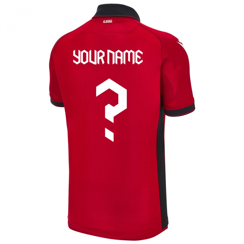 Hombre Camiseta Albania Su Nombre #0 Rojo 1ª Equipación 24-26 La Camisa Argentina