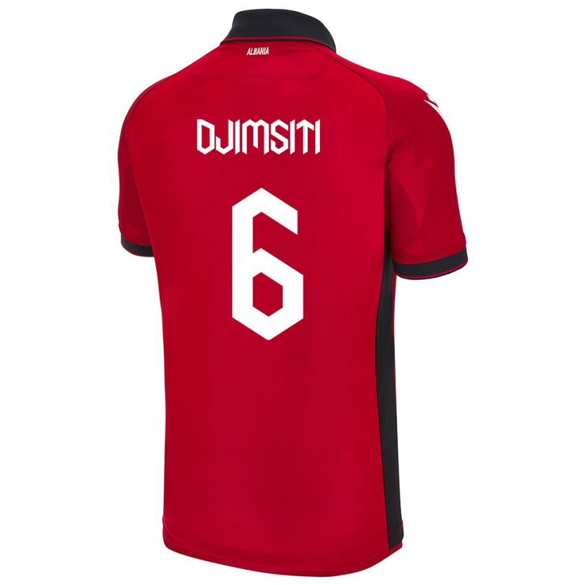 Hombre Camiseta Albania Berat Djimsiti #6 Rojo 1ª Equipación 24-26 La Camisa Argentina