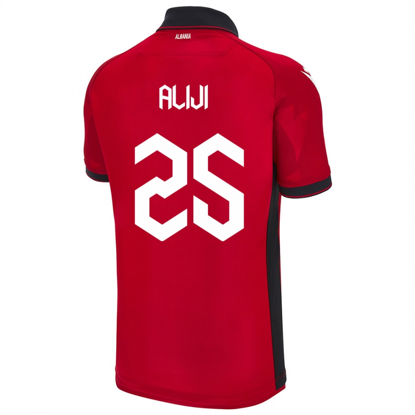 Hombre Camiseta Albania Naser Aliji #25 Rojo 1ª Equipación 24-26 La Camisa Argentina